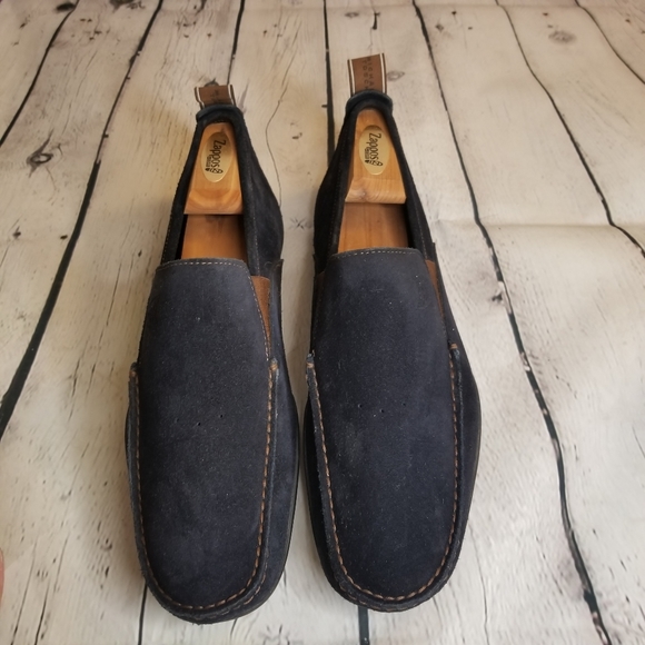 Michael Toschi Driving Shoes Navy Suede Size 9 - Picture 3 of 9